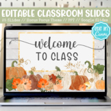 EDITABLE Class Slide Deck | Fall Pumpkin Theme PowerPoint 
