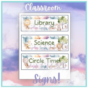 Preview of EDITABLE Classroom Center Signs, Tags, Bin Labels for Preschool, Kindergarten