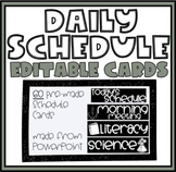 EDITABLE Classroom Daily Schedule Cards | Visual Pictures 