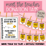 55+ (EDITABLE) Classroom Donation Tags (Pencils) | Meet th