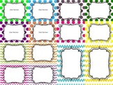 EDITABLE Classroom Labels ~ Polka Dot and Chevron