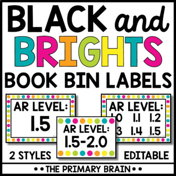 Preview of EDITABLE Classroom Library Book Bin Labels | Bright Organization Decor