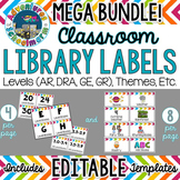 Classroom Library Labels Bundle EDITABLE