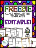 EDITABLE Classroom Newsletter Template