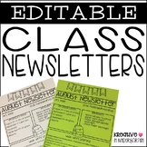EDITABLE Classroom Newsletters