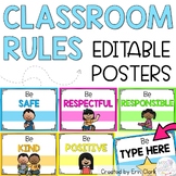 EDITABLE Classroom Rules Posters