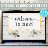 EDITABLE Classroom Slides Template | Winter Slides | Chris