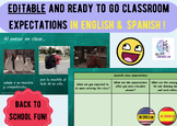 EDITABLE Classroom expectations / Expectativas de clase FU