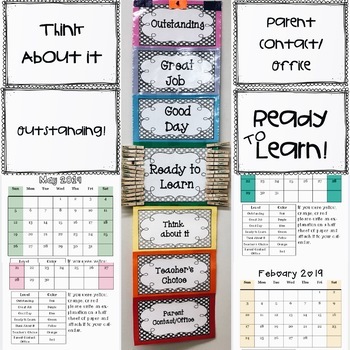 Clip Up Down Behavior Chart Worksheets Teaching Resources Tpt