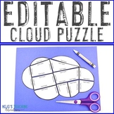 EDITABLE Cloud Puzzle | Create a Weather Worksheet Alterna