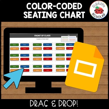 Preview of EDITABLE! Color-Coded Seating Charts | Drag & Drop Google Slides