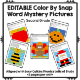 EDITABLE Color by Snap Word- Based on Second Grade Lucy Ca