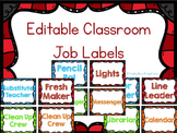 EDITABLE Colorful Classroom Job Labels