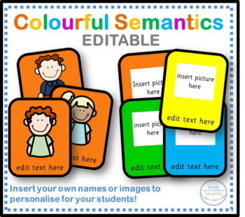 Preview of EDITABLE Colourful Semantics!