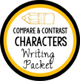 EDITABLE Compare and Contrast Character Scaffolded Writing Packet