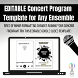 EDITABLE Concert Program Template for Musical Ensemble