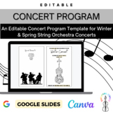 EDITABLE Concert Program Template for String Orchestra