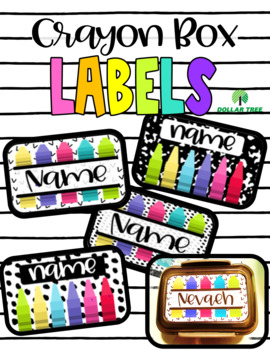 crayon box labels  Crayon box, Dollar tree classroom, Classroom planning