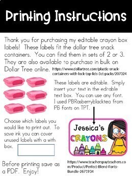 crayon box labels  Crayon box, Dollar tree classroom, Classroom planning