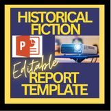 EDITABLE HISTORICAL FICTION book report digital template, 