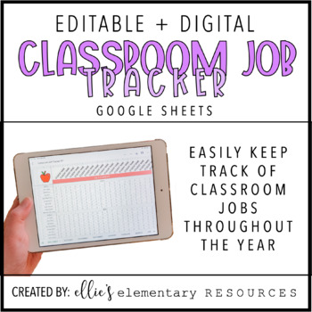 Preview of EDITABLE + DIGITAL | Classroom Job Tracker
