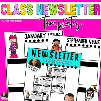 Preview of EDITABLE DIGITAL MONTHLY NEWSLETTERS | GOOGLE CLASSROOM