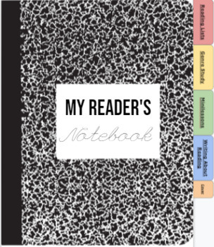 Preview of EDITABLE & DIGITAL Reader's Notebook! Reading and Writing Middle School 