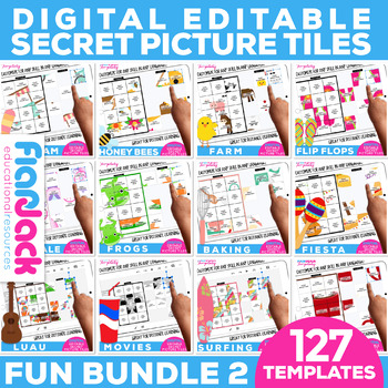 Preview of Mystery Picture Digital Templates FUN BUNDLE 2 | Google Slides PowerPoint