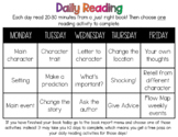 EDITABLE: Daily Reading Choice Bard