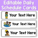 EDITABLE Daily Schedule Cards with Pictures for Preschool 