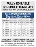 EDITABLE Daily Schedule Template