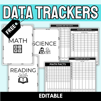 Preview of EDITABLE Data Trackers & Cover Sheets