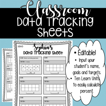 Preview of EDITABLE Data Tracking Sheet