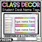 EDITABLE Desk Name Tags - Student Table Name Cards FREEBIE