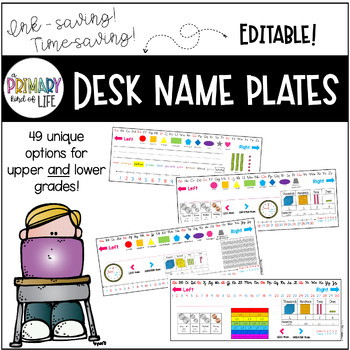 3 Designs To Choose From Classroom Desk Name Tags Matching Set