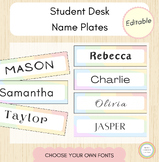 EDITABLE Desk Name Tags - Desk Name Plates - Desk Toppers 