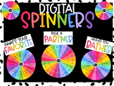EDITABLE Digital Classroom Spinners - BRIGHT