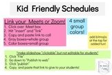 EDITABLE Digital Learning Schedules-4 SMALL GROUP Colors