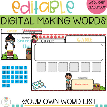 Preview of Editable Digital Making Words Template | Distance Learning