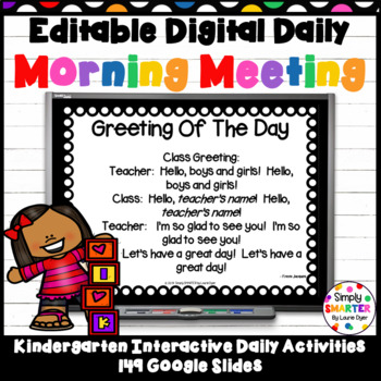 Preview of EDITABLE Digital Morning Meeting and So Much More For GOOGLE SLIDES