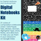 EDITABLE - Digital Notebooks Kit - Google Slides - Distanc