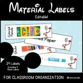 EDITABLE - Disney Classroom Material Labels