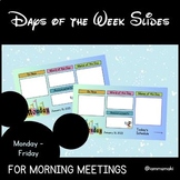 EDITABLE - Disney Days of the Week Morning Meeting Slides