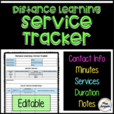 EDITABLE Distance Learning Service Tracker! (Color and B&W