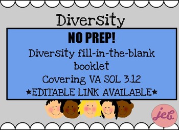 Preview of EDITABLE Diversity Booklet
