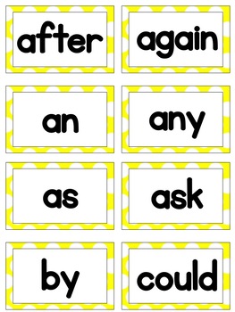 EDITABLE Dolch Sight Words Pre-Primer to 3rd grade Word Wall Cards