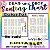 EDITABLE! Drag & Drop SEATING CHART - Starting Layout of 3