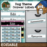 EDITABLE Drawer Labels Templates | Dog Theme Decor