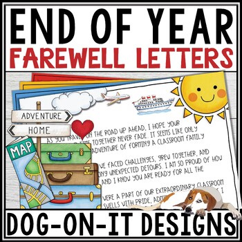 Preview of Editable End of Year Letter to Students and Parents From Teacher and Writing