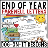 Editable End of Year Letter to Students and Parents From T